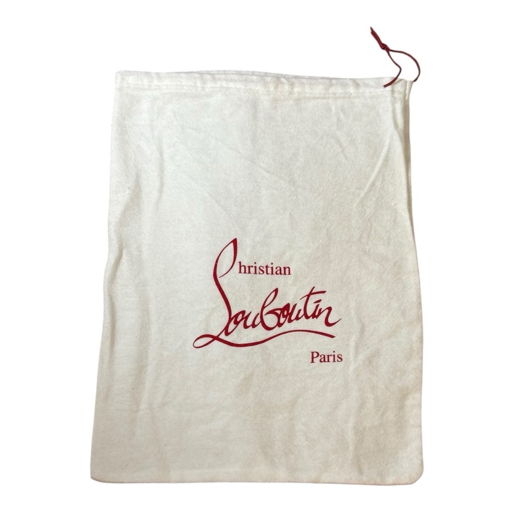 Christian Louboutin White Dust Bag with Red Logo
